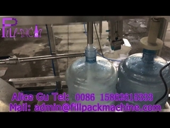 حشوة مياه برميل 120 برميل في الساعة برأس تعبئة ثابت وجميع خطوط الأنابيب SUS304