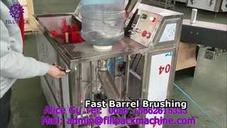 2147 J5 كرواتيا آلة تنظيف البراميل ذات المحطة المزدوجة لإزالة الغطاء شبه الأوتوماتيكية