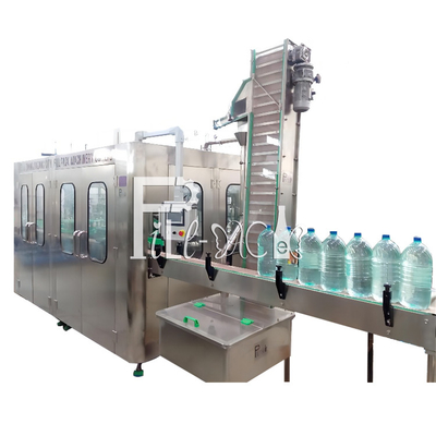 3L / 5L / 10L آلة تعبئة الزجاجات المعدنية خط المياه النقية 3 في 1 بلاستيك 1000BPH 7.5KW المزود