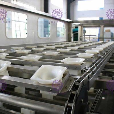 آلة تعبئة جالون أحادية الكتلة ذات أربعة خطوط أوتوماتيكية بالكامل 600BPH مع صمام تجاوز المزود