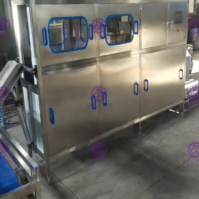 تغذية الرفع التلقائي SUS 304 120 BPH جالون خط التعبئة المزود