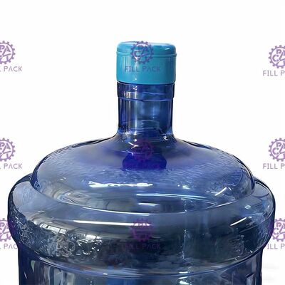 قطعة واحدة من دلو الماء النقي 55 مم غطاء زجاجة جالون PE مع تسميات مخصصة المزود