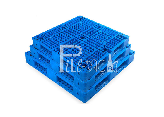 مزدوجة الجانبين HDPE كبيرة جالون المياه المعاد تدويرها البلاستيك المنصات تكويم عكسها المزود