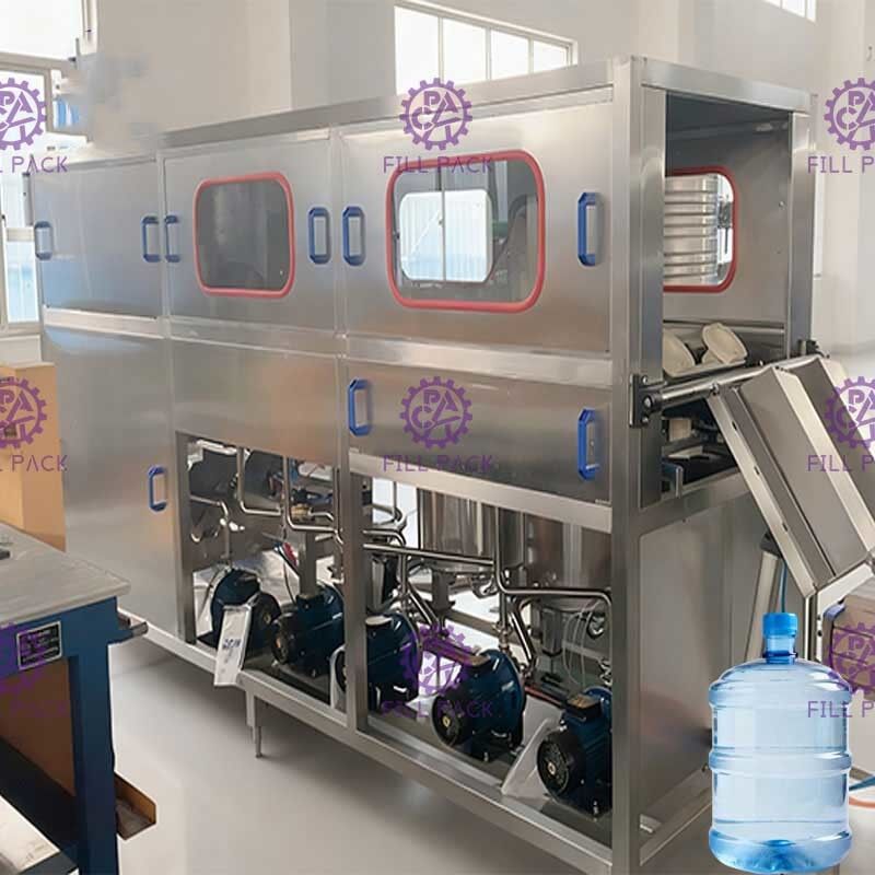 SUS 304 توصيل الأنابيب 300 BPH جالون محطة مياه المزود