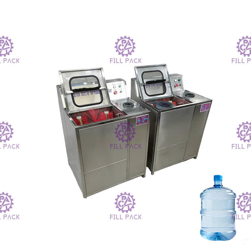 120BPH BS-1 سيمي اوتوماتيكي برميل 5 جالون غسالة الزجاجات مع زر سكرام المزود