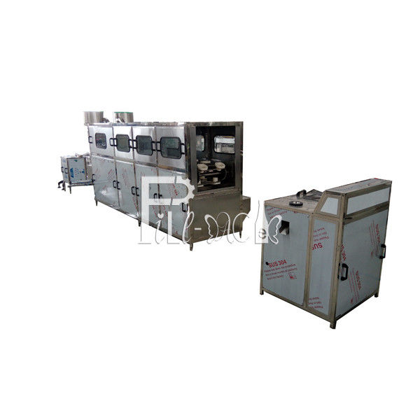 SUS 304 توصيل الأنابيب 300 BPH جالون محطة مياه المزود