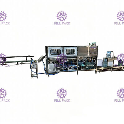 تغذية الرفع التلقائي SUS 304 120 BPH جالون خط التعبئة