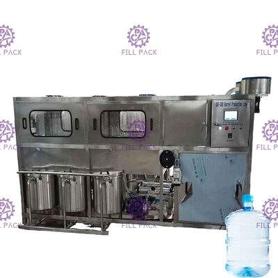 300bph 18.9l 5 جالون آلة تعبئة المياه التحكم التلقائي Plc