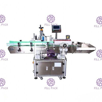شاشة تعمل باللمس SUS304 آلة وسم الزجاجة الدائرية